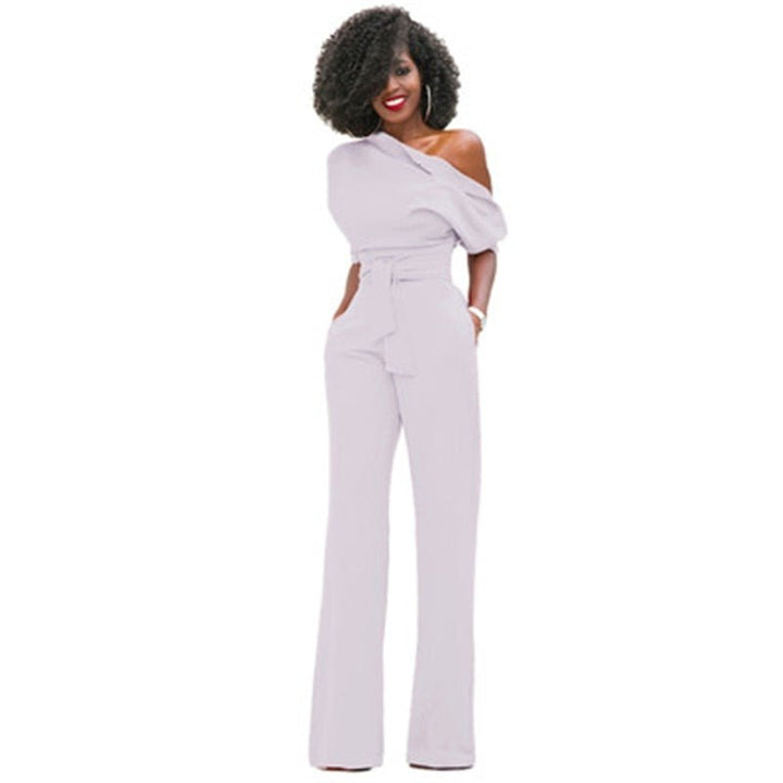 Plain Bodycon Women's Jumpsuit - Sofia-White-S-State of Style