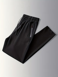 Plain Joggers with Zip Details - Milan-XS-Black-State of Style