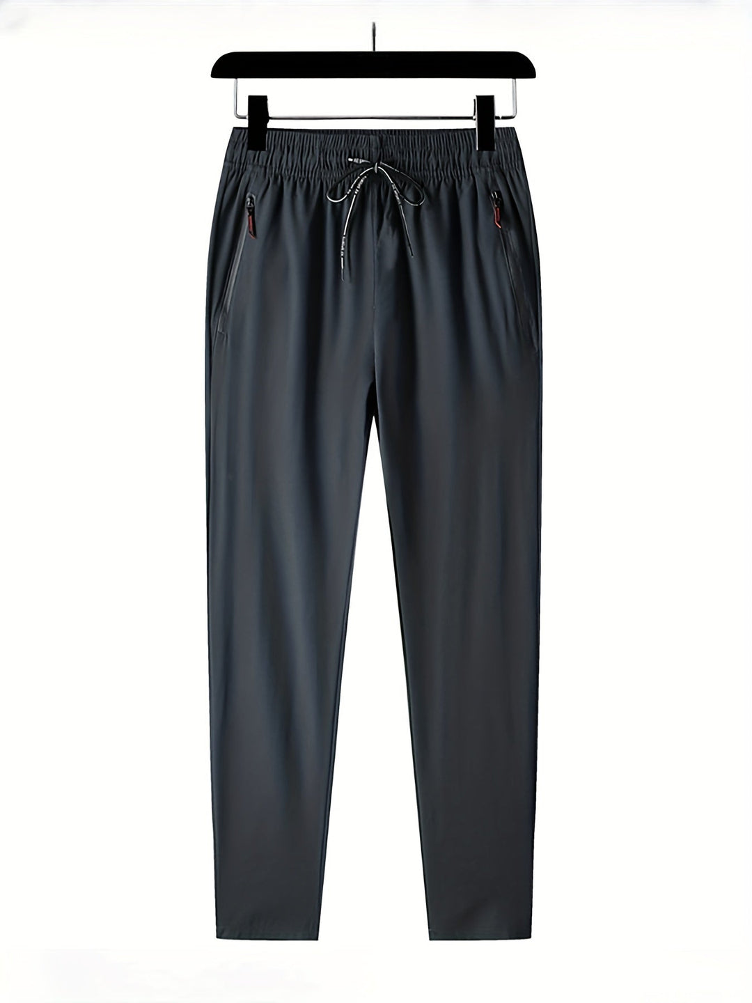 Plain Jogging Trousers with Zip Details - Milan-Black-XS-State of Style