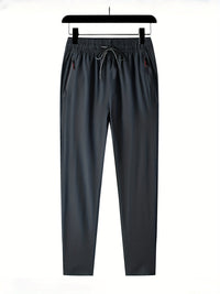 Plain Jogging Trousers with Zip Details - Milan-Black-XS-State of Style