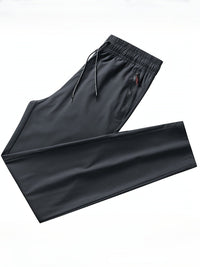 Plain Jogging Trousers with Zip Details - Milan-Black-XS-State of Style