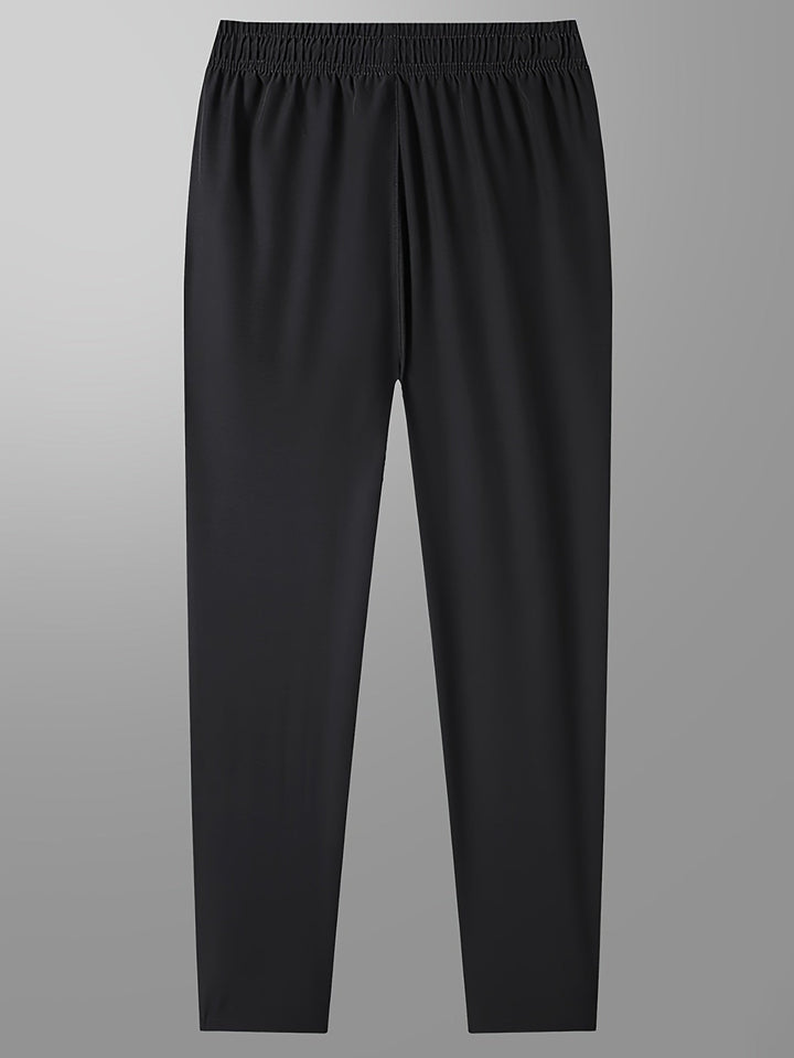 Plain Jogging Trousers with Zip Details - Milan-Black-XS-State of Style