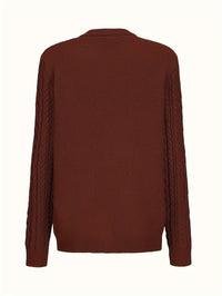 Plain Knitted Cardigan with Buttons and Pockets – Olivia-Blue-S-State of Style