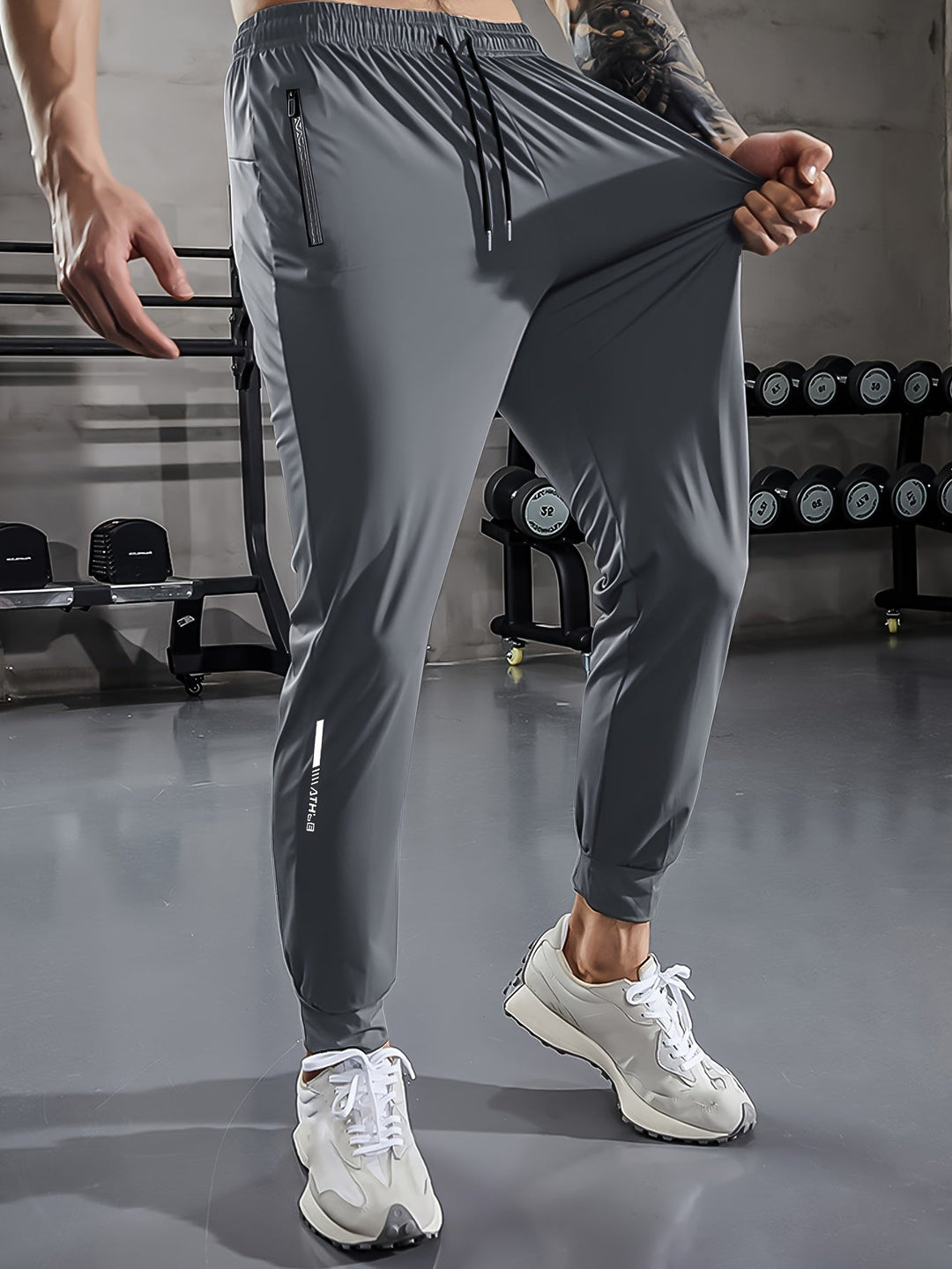 Plain Men's Sports Trousers with Pockets - Niels-Black Style 1-2XS-State of Style
