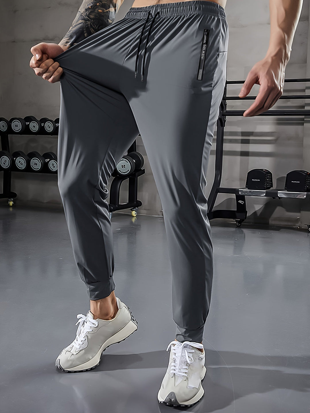 Plain Men's Sports Trousers with Pockets - Niels-Black Style 1-2XS-State of Style