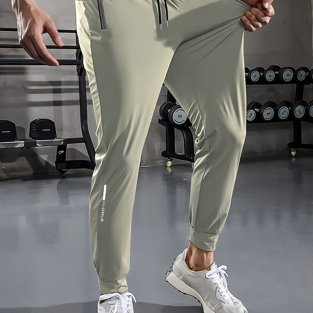 Plain Men's Sports Trousers with Pockets - Niels-Khaki Stijl 2-2XS-State of Style