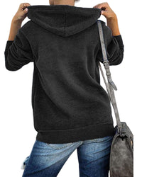 Plain Women's Hoodie with Pockets - Emma-Black-S-State of Style
