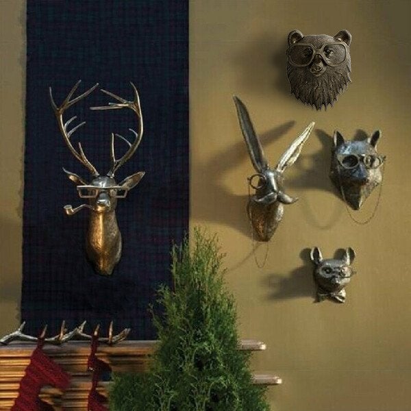 Playful Animal Head Wall Decoration - WallCritters-Stag-State of Style