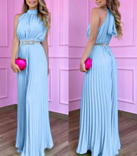 Plissé Jumpsuit – Gaia | Gorgeous airy summer look-S-Blue-State of Style
