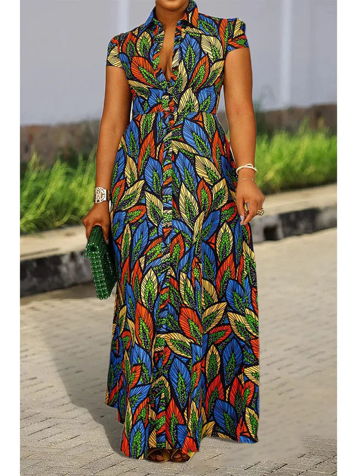 Plus Size Beach Shirt Maxi Dress – Stylish & Comfortable-Blue-2XL-State of Style
