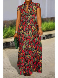 Plus Size Beach Shirt Maxi Dress – Stylish & Comfortable-Red-2XL-State of Style