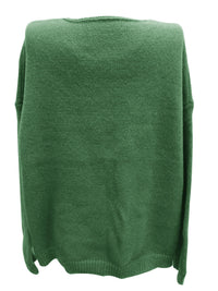 Plus Size Casual V-Neck Sweater for Curvy Women-Dark Khaki-S-State of Style