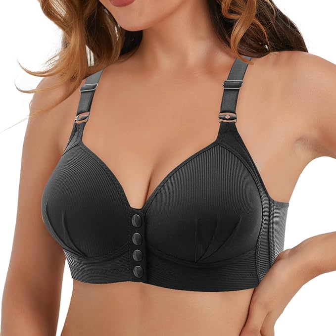 Plus Size Front Buckle Push-Up Bra – Stylish & Supportive-Purple-12B-State of Style
