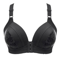 Plus Size Front Button Push-Up Bra – Comfortable & Supportive-Black-12B-State of Style