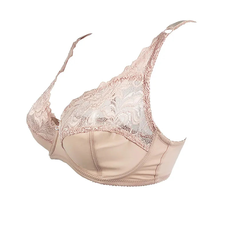 Plus Size Lace Push-Up Bra – Elegant & Supportive-Black-10C-State of Style