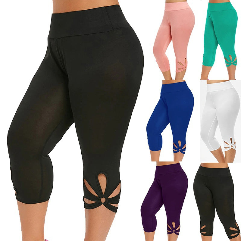 Plus-Size Summer Essential Leggings – Comfortable & Seamless Fit-Purple-2XL-State of Style
