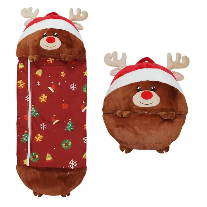 Plush Playmate and Sleeping Bag in one - SnoozeBuddy-Brown Tiger-Small (135×50cm)-State of Style
