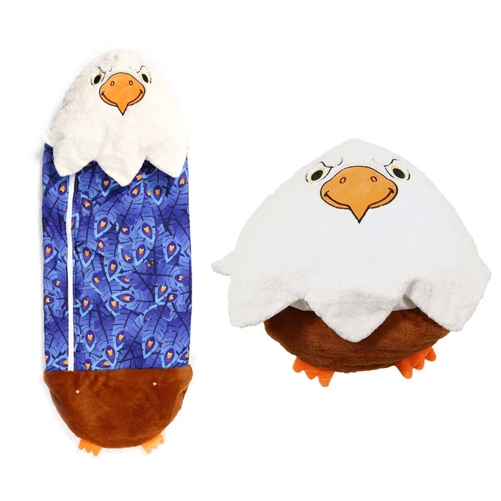 Plush Playmate and Sleeping Bag in one - SnoozeBuddy-Brown Tiger-Small (135×50cm)-State of Style
