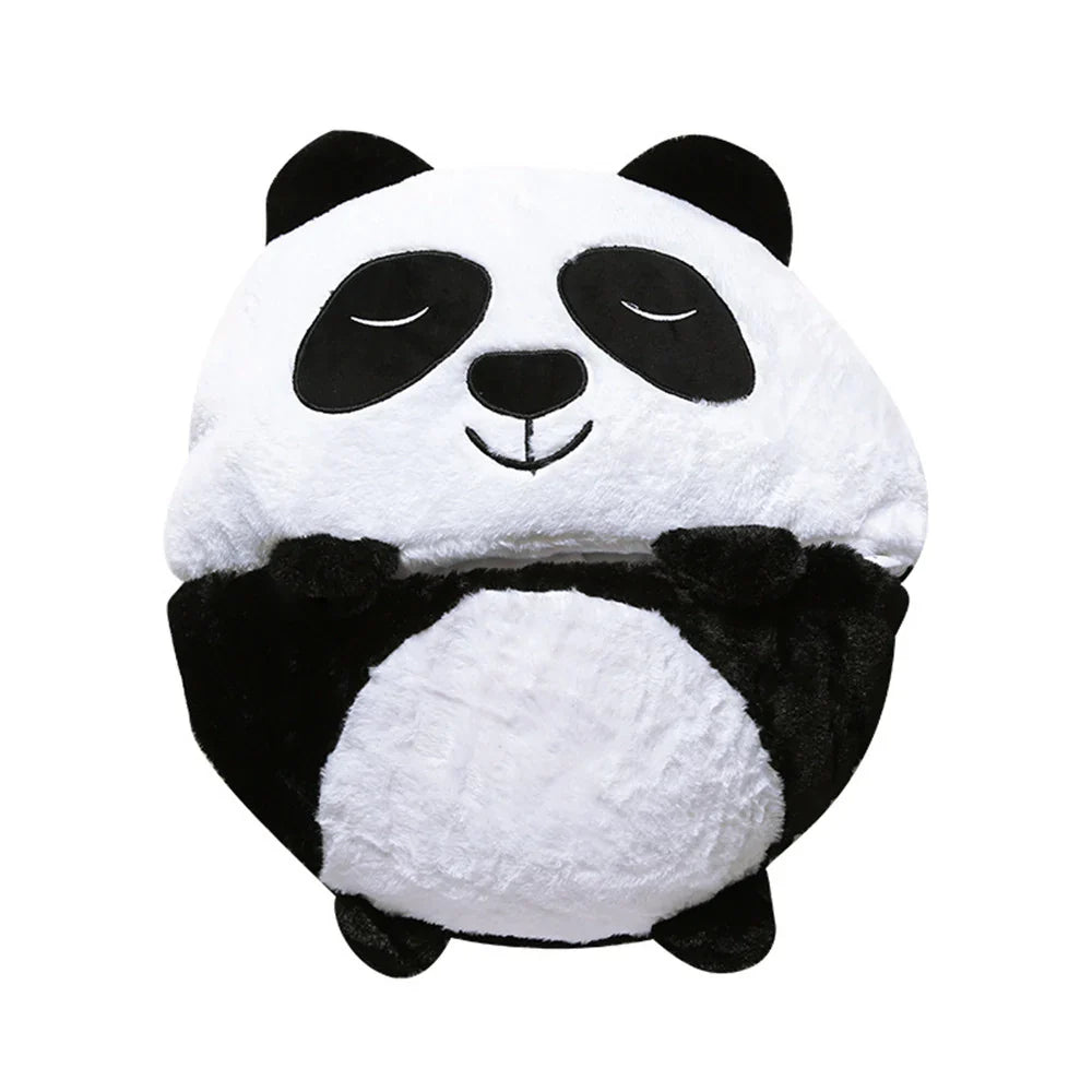 Plush Playmate and Sleeping Bag in One - SnoozeBuddy-Panda-Small（135×50cm）-State of Style