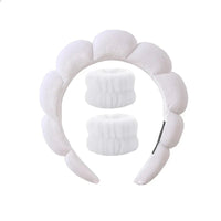 Plush Spa Headband & Wristband Set - Fluffiea-Blue-State of Style