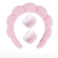 Plush Spa Headband & Wristband Set - Fluffiea-Blue-State of Style