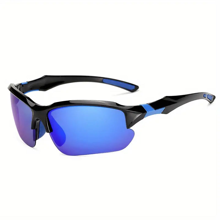 Polarised Sports Sunglasses - AdventureVision-Black-Blue-State of Style