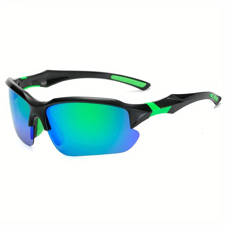 Polarised Sports Sunglasses - AdventureVision-Black-Green-State of Style