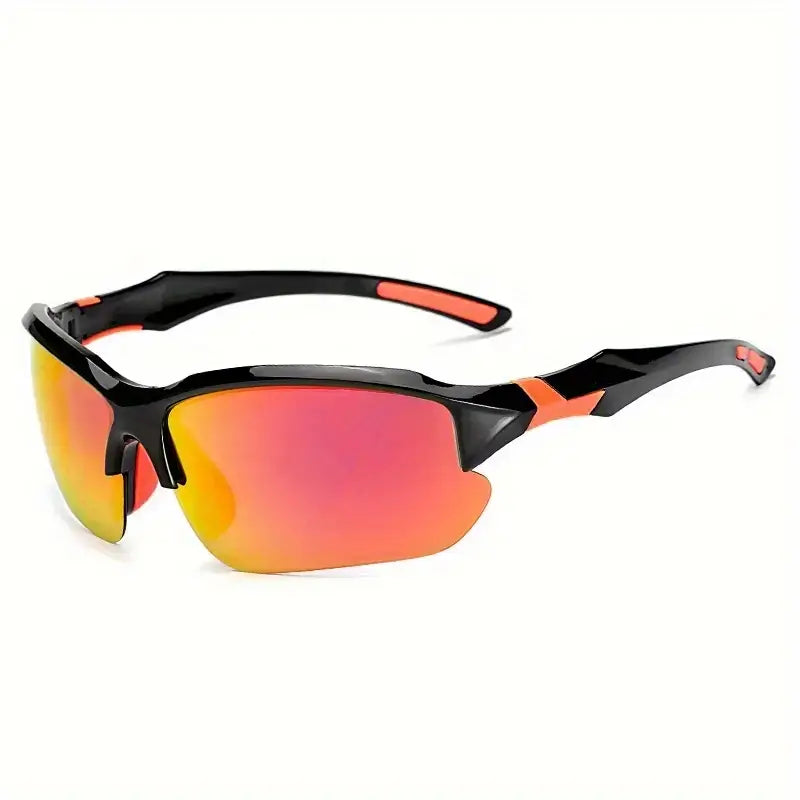 Polarised Sports Sunglasses - AdventureVision-Black-Orange-State of Style