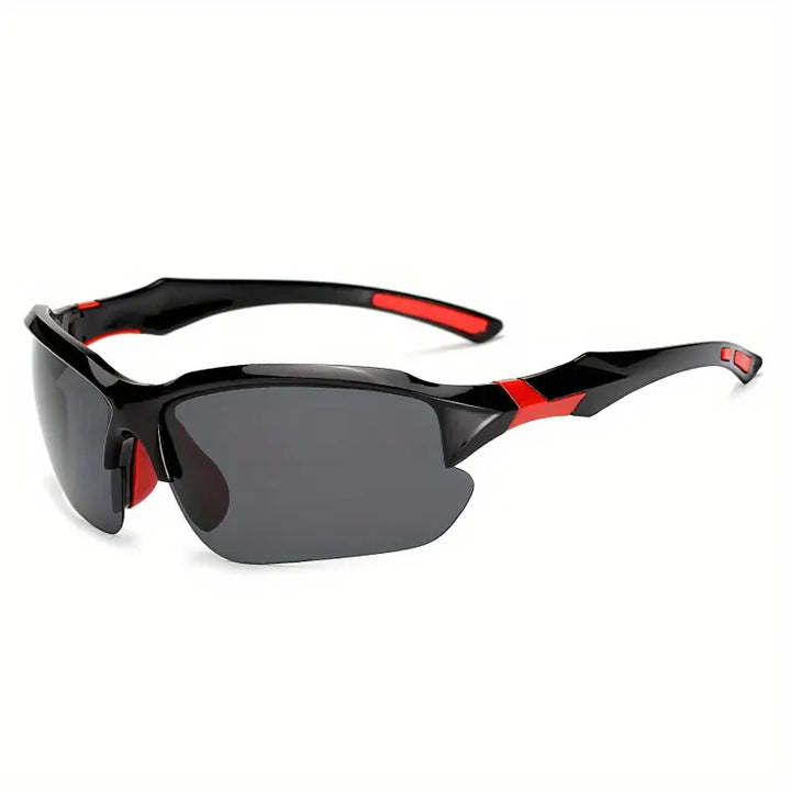 Polarised Sports Sunglasses - AdventureVision-Black-Red-State of Style