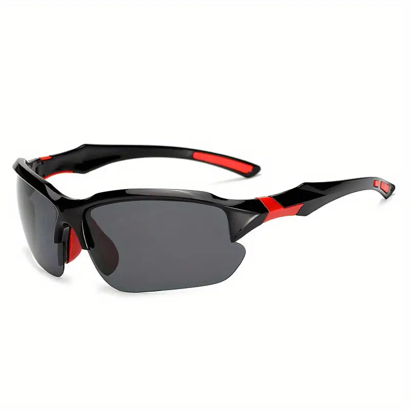 Polarised Sports Sunglasses - AdventureVision-Black-Red-State of Style