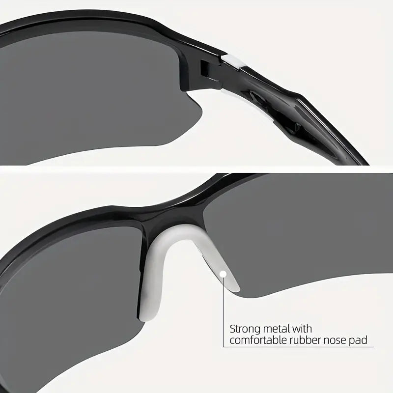 Polarised Sports Sunglasses - AdventureVision-Black-White-State of Style