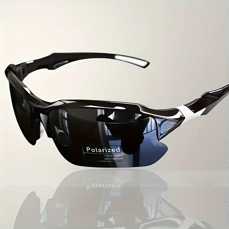 Polarised Sports Sunglasses - AdventureVision-Black-White-State of Style