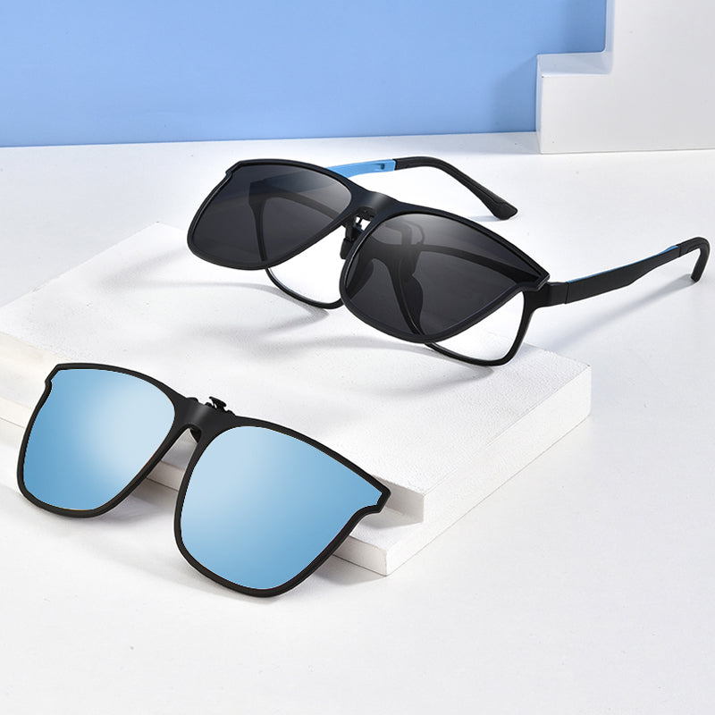 Polarising sunglasses clip for glasses wearers – buy 1, get 1 free – Felix-Blue-State of Style