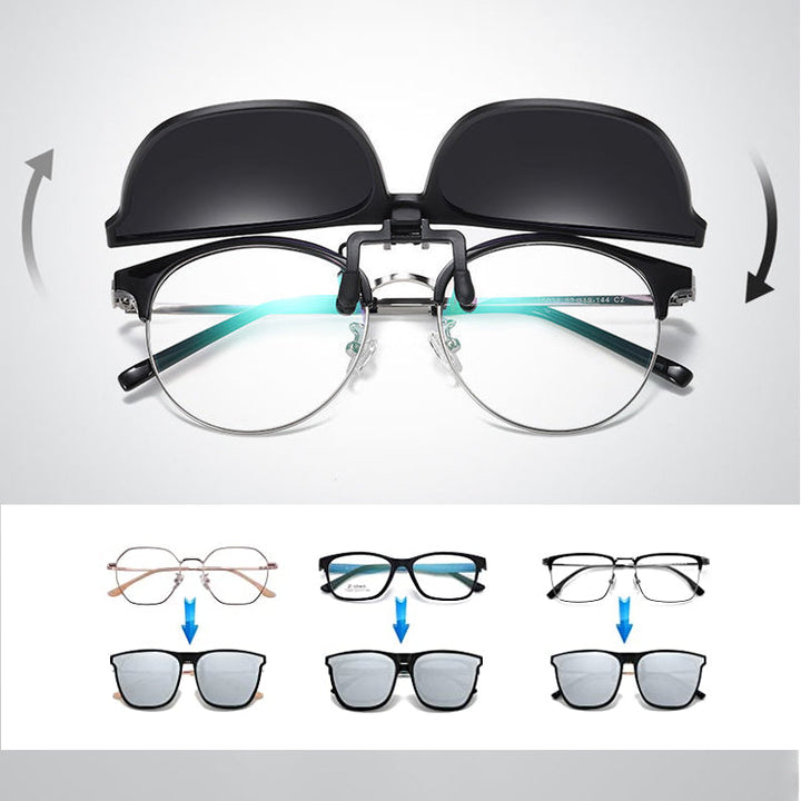 Polarising sunglasses clip for glasses wearers – buy 1, get 1 free – Felix-Blue-State of Style
