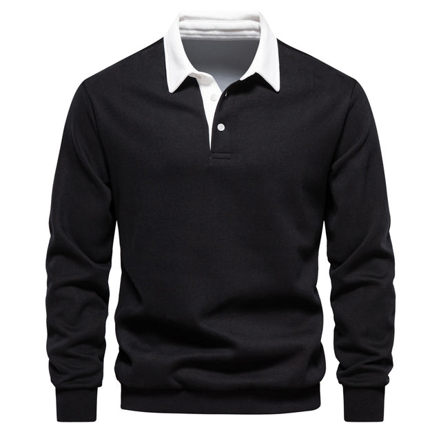 Polo Pullover for Men - Hudson-Black-S-State of Style