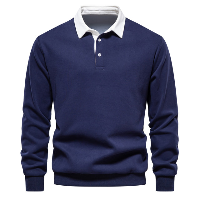 Polo Pullover for Men - Hudson-Blue-S-State of Style