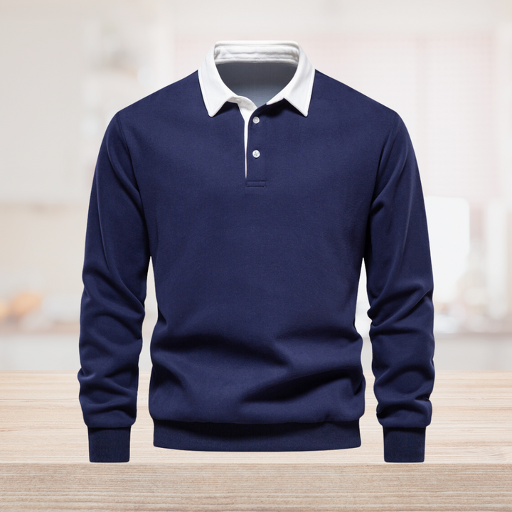 Polo Pullover for Men - Hudson-Blue-S-State of Style