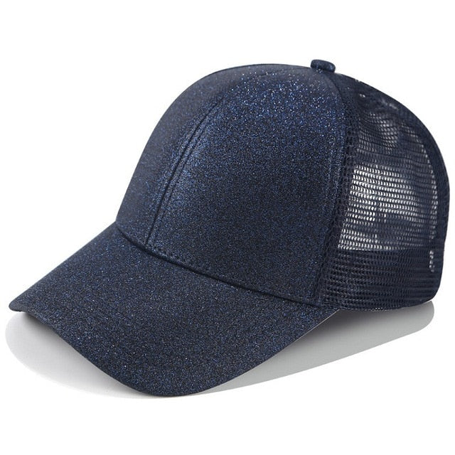 Ponytail Cap with Extra Opening – SkyShield-Black-State of Style