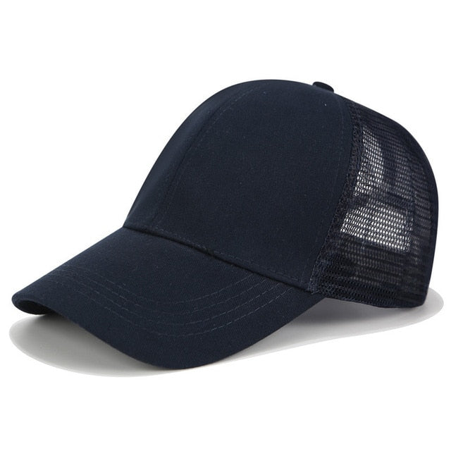 Ponytail Cap with Extra Opening – SkyShield-Black-State of Style