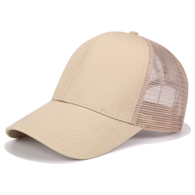 Ponytail Cap with Extra Opening – SkyShield-Khaki-State of Style