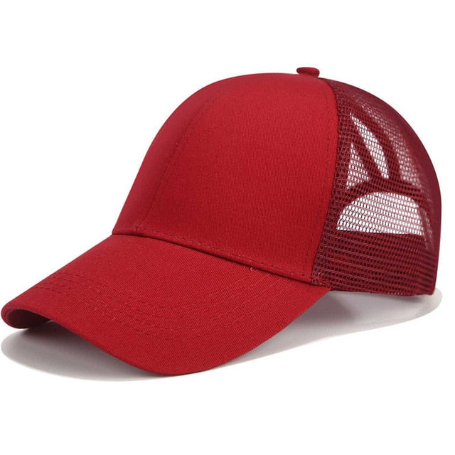 Ponytail Cap with Extra Opening – SkyShield-Red-State of Style