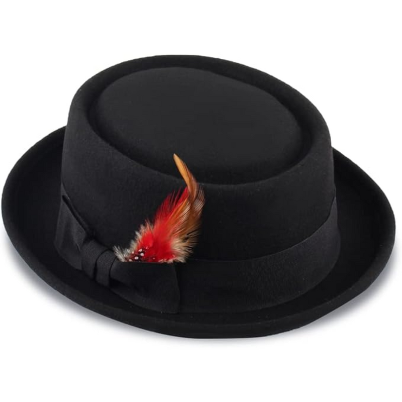 Pork Pie Wool Felt Fedora Hat - Evan-M-State of Style