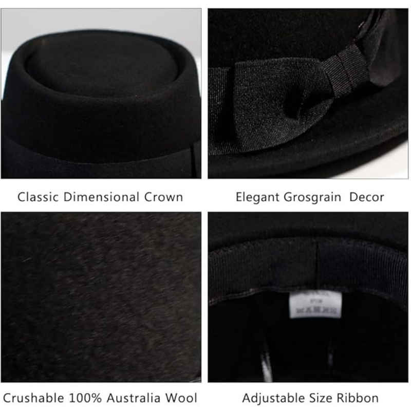 Pork Pie Wool Felt Fedora Hat - Evan-M-State of Style