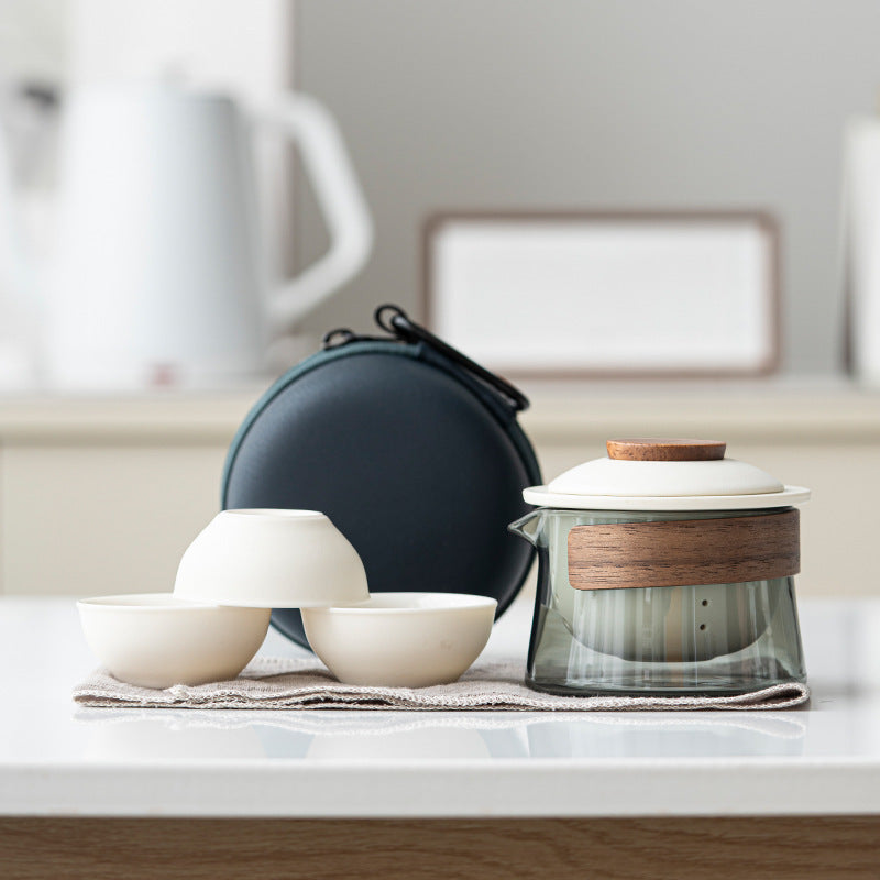 Portable and Stylish Tea Set - SipMate-Beige-State of Style