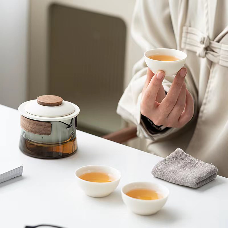 Portable and Stylish Tea Set - SipMate-Black-State of Style