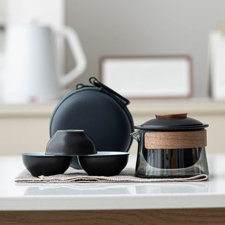 Portable and Stylish Tea Set - SipMate-Black-State of Style