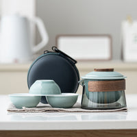 Portable and Stylish Tea Set - SipMate-Grey Green-State of Style