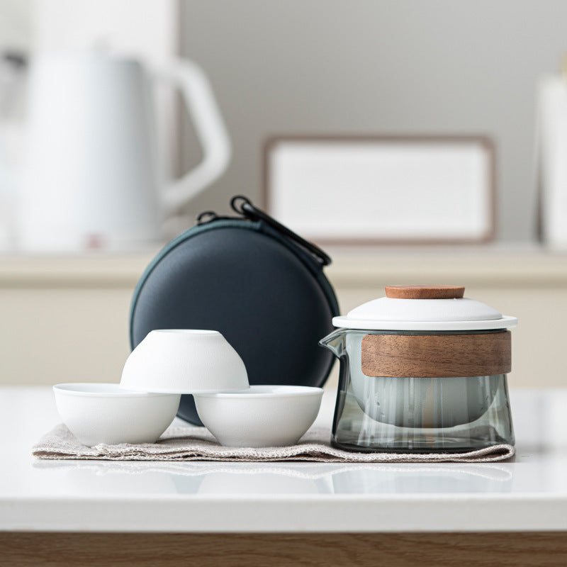 Portable and Stylish Tea Set - SipMate-White-State of Style