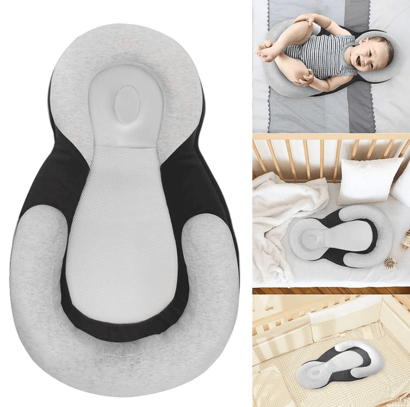 Ergonomic portable baby bed with head support to prevent flattening of the head – Sleep Cocoon