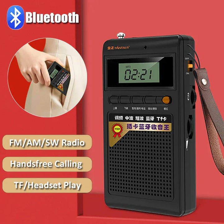 Portable Bluetooth Radio and MP3 Player - SoundPocket Mini-Grey-State of Style